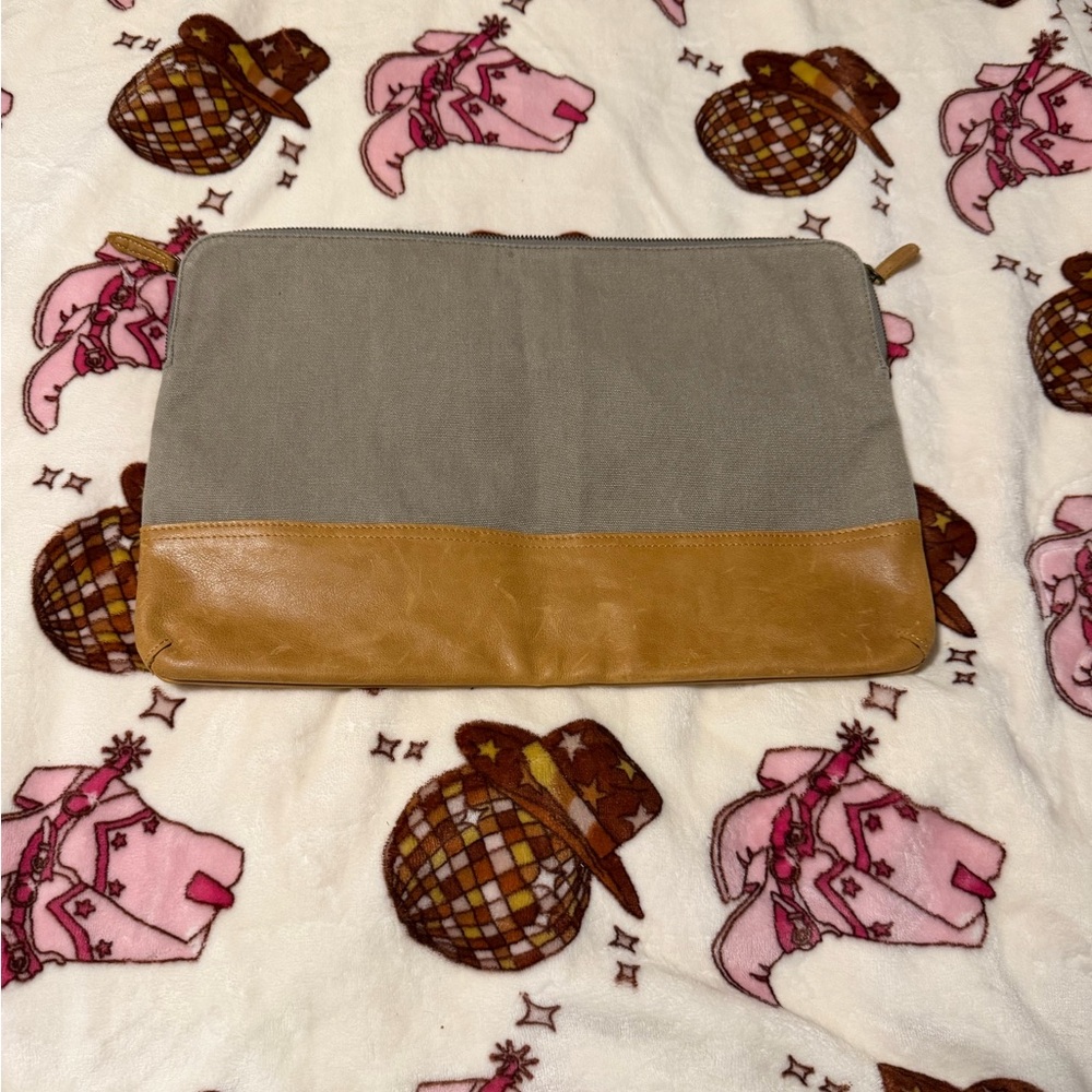 Hearth & Hand Gray and Tan Laptop Bag